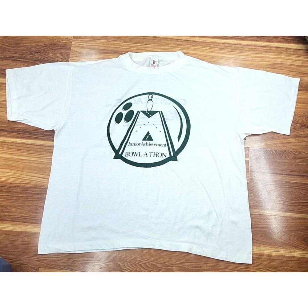 Vintage Junior Achievement Bowl T Shirt XL Single Stitch Tifton Sportswear‎ 90s